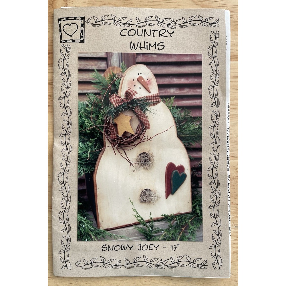 Country Whims Pattern‎ CW-45 SNOWY JOEY 17" ~ 1998 Vintage Uncut